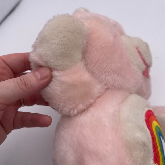 CHEER BEAR Vintage 1983 Kenner Care Bears 13" Plush Stuffed Toy PINK Rainbow - Picture 10 of 14